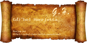 Göbel Henrietta névjegykártya