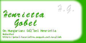 henrietta gobel business card